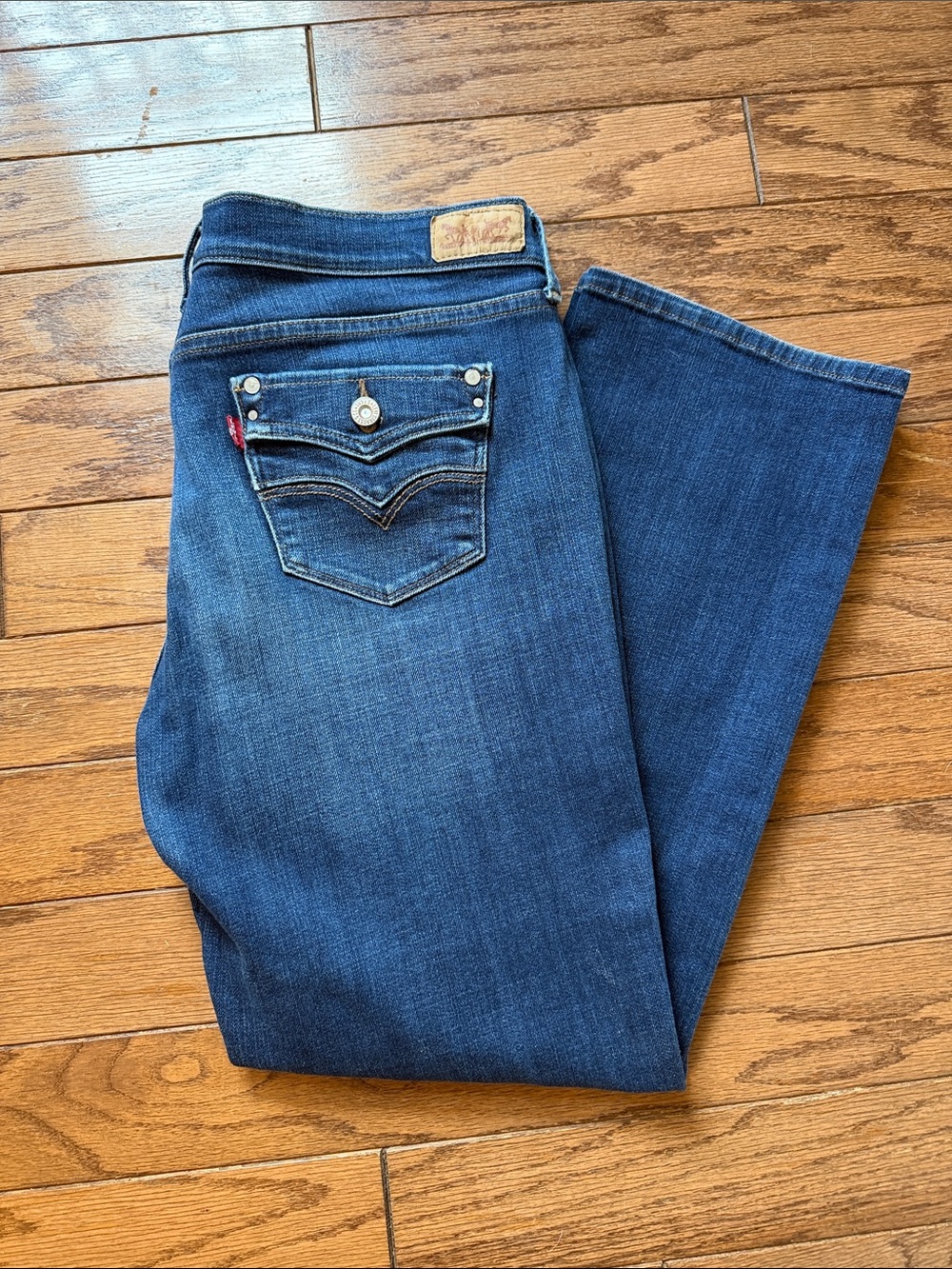 Levi's Dark Blue Boot Cut Jeans with Signature Pocket